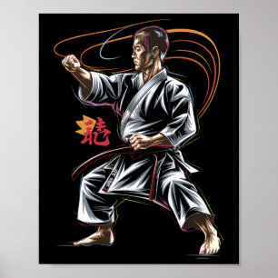 Karate Master In Action For Martial Arts Fans Poster