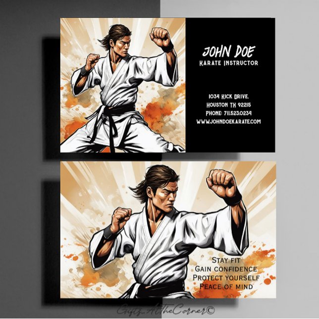 Karate Master Instructor Business Card (Creator Uploaded)