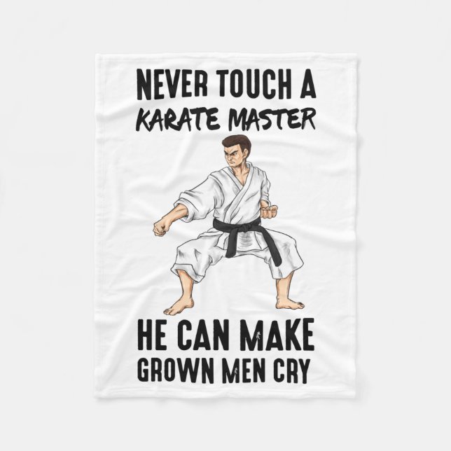 Karate Master Martial Arts Quotes Funny Gift T Shi Fleece Blanket (Front)