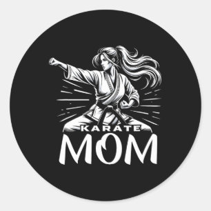 Karate Mom Martial Arts Mother Family Bonding  Classic Round Sticker