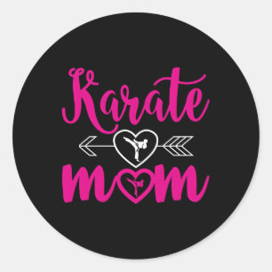 Karate Mom Mom Can Do Karate Classic Round Sticker