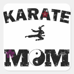 Karate MOM Square Sticker