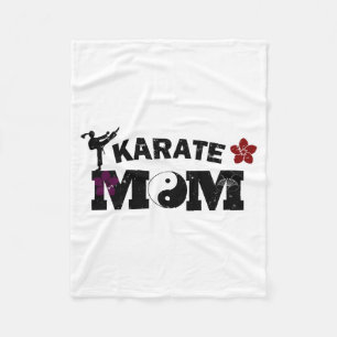 Karate Mom T Shirt Fleece Blanket