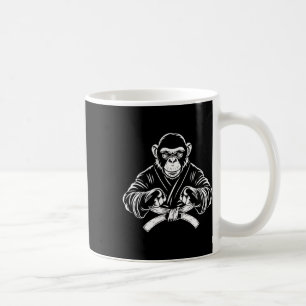 Karate Monkey Drawing Kickboxing Jiu-jitsu Mma Mar Coffee Mug