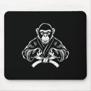 Karate Monkey Drawing Kickboxing Jiu-jitsu Mma Mar Mouse Mat