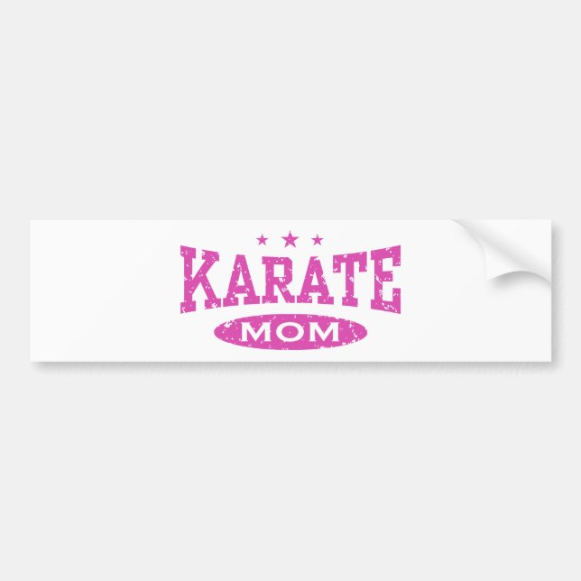 Karate Mum Bumper Sticker (Front)