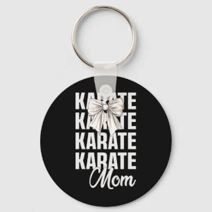 Karate Mum Coquette Bow Cute Martial Art Lover Kar Key Ring
