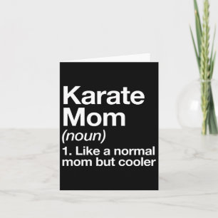 Karate Mum Definition Funny And Sy Sports Card