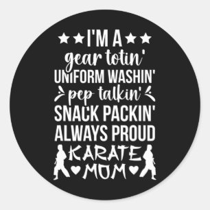 Karate Mum Definition Karate Mother Karate Mama Classic Round Sticker