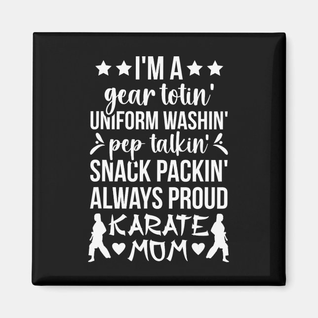 Karate Mum Definition Karate Mother Karate Mama  Magnet (Front)