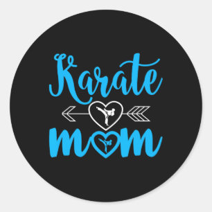 Karate Mum Funny Proud Karate Mum Classic Round Sticker