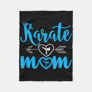 Karate Mum Funny Proud Karate Mum Fleece Blanket