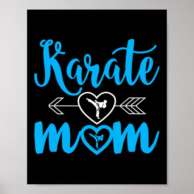 Karate Mum Funny Proud Karate Mum  Poster (Front)