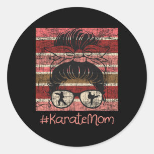 Karate Mum - Karateka Martial Arts Self Defence Classic Round Sticker