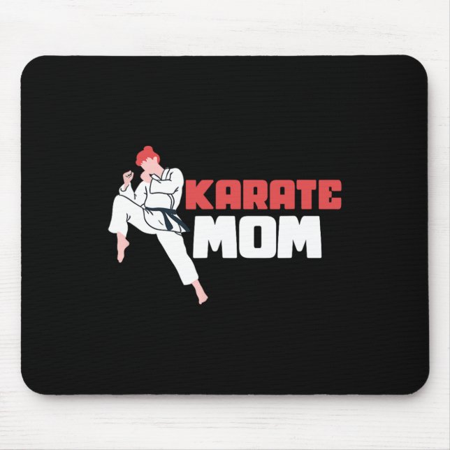 Karate Mum Karateka Self Defence Fighter  Mouse Mat (Front)