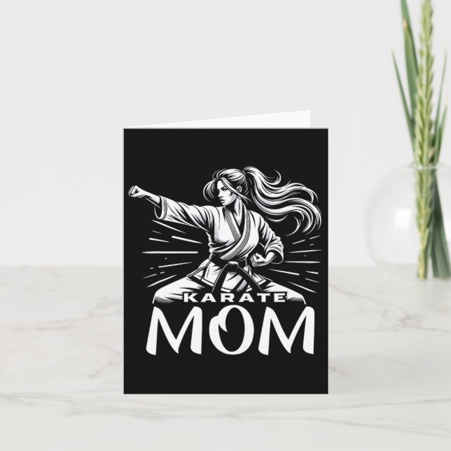 Karate Mum Martial Arts Mother Family Bonding  Card (Front)