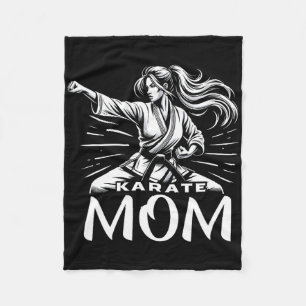 Karate Mum Martial Arts Mother Family Bonding  Fleece Blanket