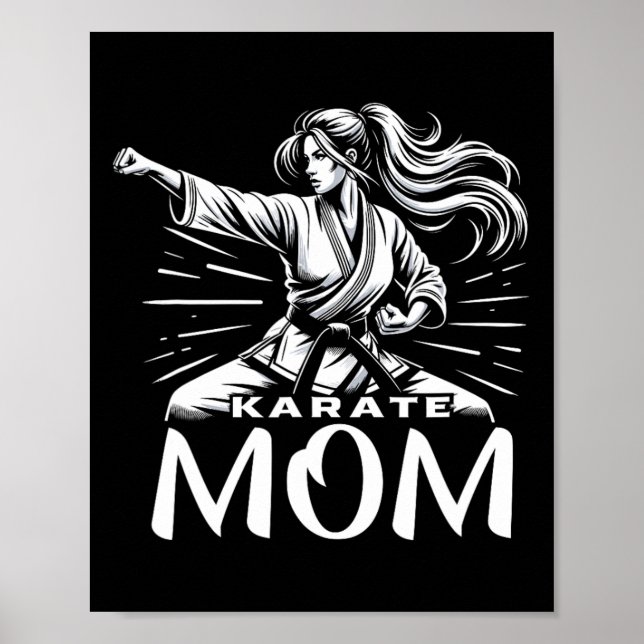 Karate Mum Martial Arts Mother Family Bonding  Poster (Front)