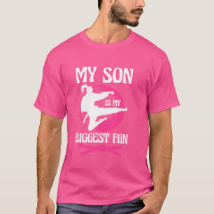 Karate Mum My Son Is My Biggest Fan Martial Arts M T-Shirt