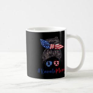Karate Mum Usa American Flag Mothers Day Gift 4th Coffee Mug