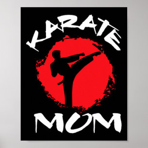 Karate Mum Vintage Martial Art Self And Defence Mo Poster