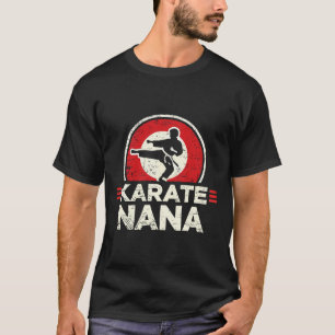 Karate Nana Retro Kick Silhouette  T-Shirt