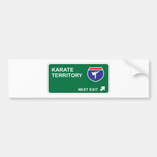 Karate Next Exit Bumper Sticker