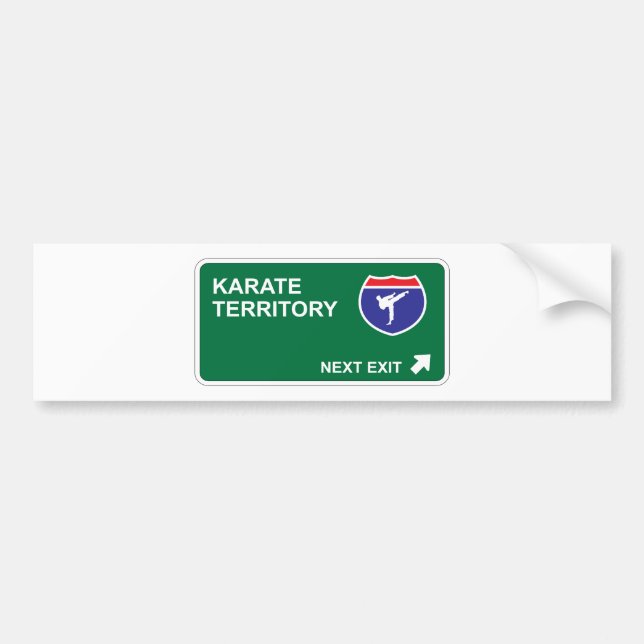 Karate Next Exit Bumper Sticker (Front)