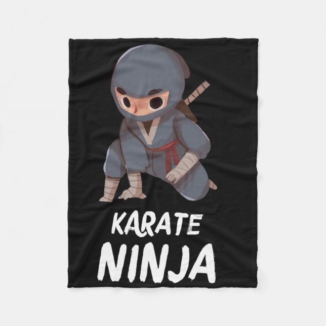 Karate Ninja Boy Funny Martial Arts Sports  Fleece Blanket (Front)
