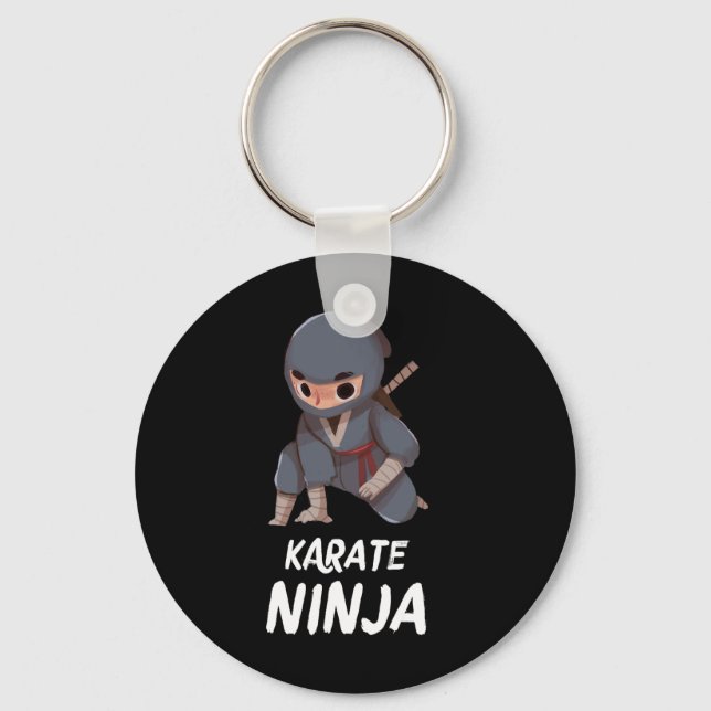 Karate Ninja Boy Funny Martial Arts Sports  Key Ring (Front)