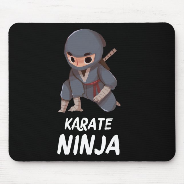 Karate Ninja Boy Funny Martial Arts Sports  Mouse Mat (Front)