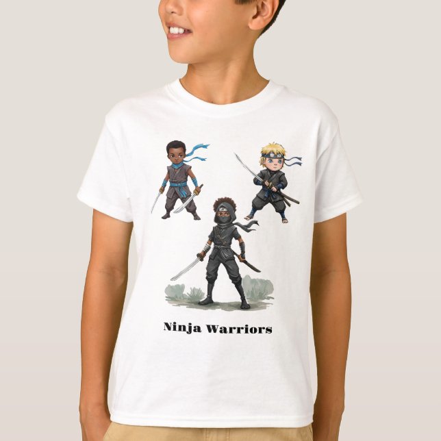 Karate Ninja Boy's Birthday Bash T-Shirt (Front)