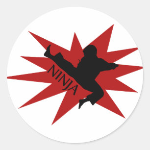 Karate Ninja Classic Round Sticker