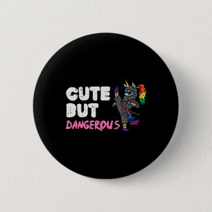 Karate Ninja Unicorn Cute Dangerous Martial Arts G 6 Cm Round Badge