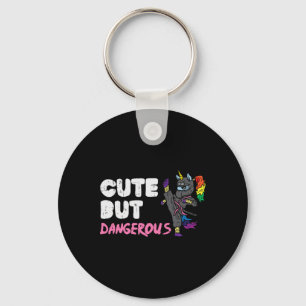 Karate Ninja Unicorn Cute Dangerous Martial Arts G Key Ring