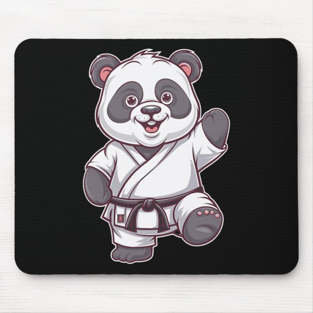 Karate Panda Martial Arts Panda For A Panda Fans  Mouse Mat (Front)