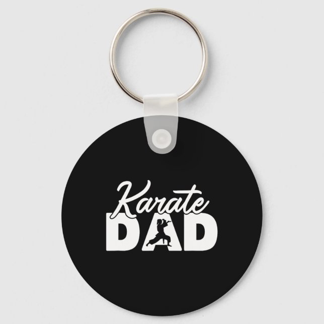 Karate Papa - Funny Karate Dad Gift  Key Ring (Front)