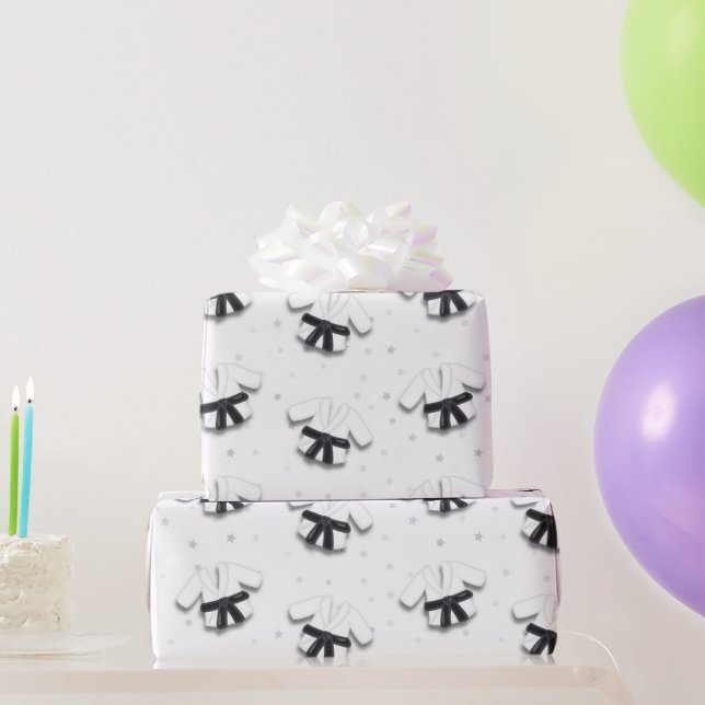 Karate Pattern Wrapping Paper (Party Gifts)