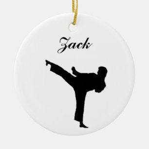 Karate Personalised Christmas Ornament