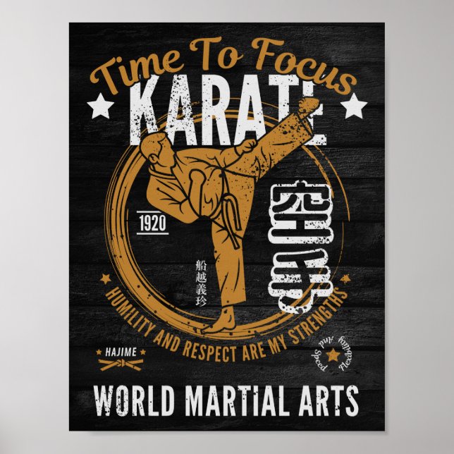 Karate Poster - Time To Focus (Front)
