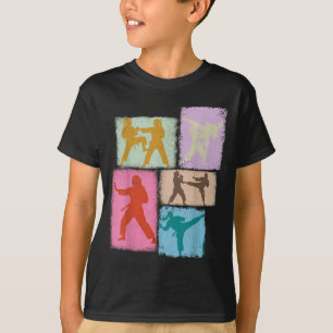 Karate Practitioner Collage Women Kids Sensei T-Shirt
