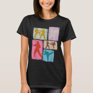 Karate Practitioner Collage Women Kids Sensei T-Shirt