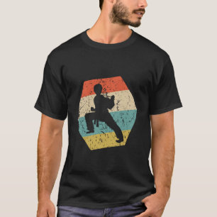 Karate Retro Distressed Hexagon Martial Arts T-Shirt