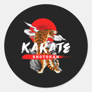 Karate Retro Shotokan Vintage Design For Fan Of Ka Classic Round Sticker