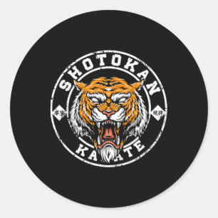 Karate Retro Shotokan Vintage Gift Fan Of Karate Classic Round Sticker