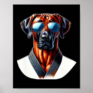 Karate Rodesian Ridgeck Cool Vibes  Poster