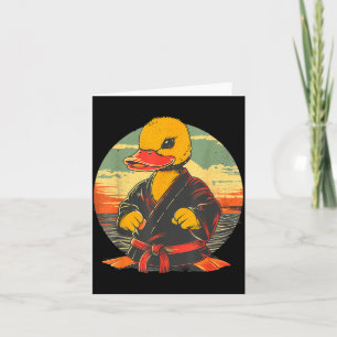 Karate Rubber Duck Animal Mma Taekwondo Jiu-Jitsu Card