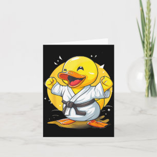 Karate Rubber Duck Animal Mma Taekwondo Jiu-Jitsu Card