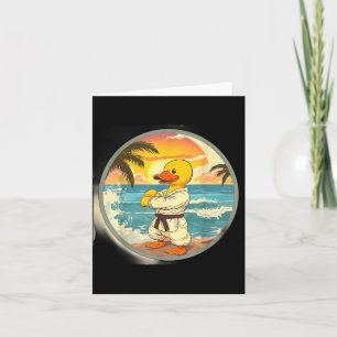 Karate Rubber Duck Animal Mma Taekwondo Jiu-Jitsu Card