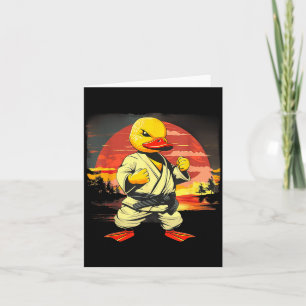 Karate Rubber Duck Animal Mma Taekwondo Jiu-Jitsu Card